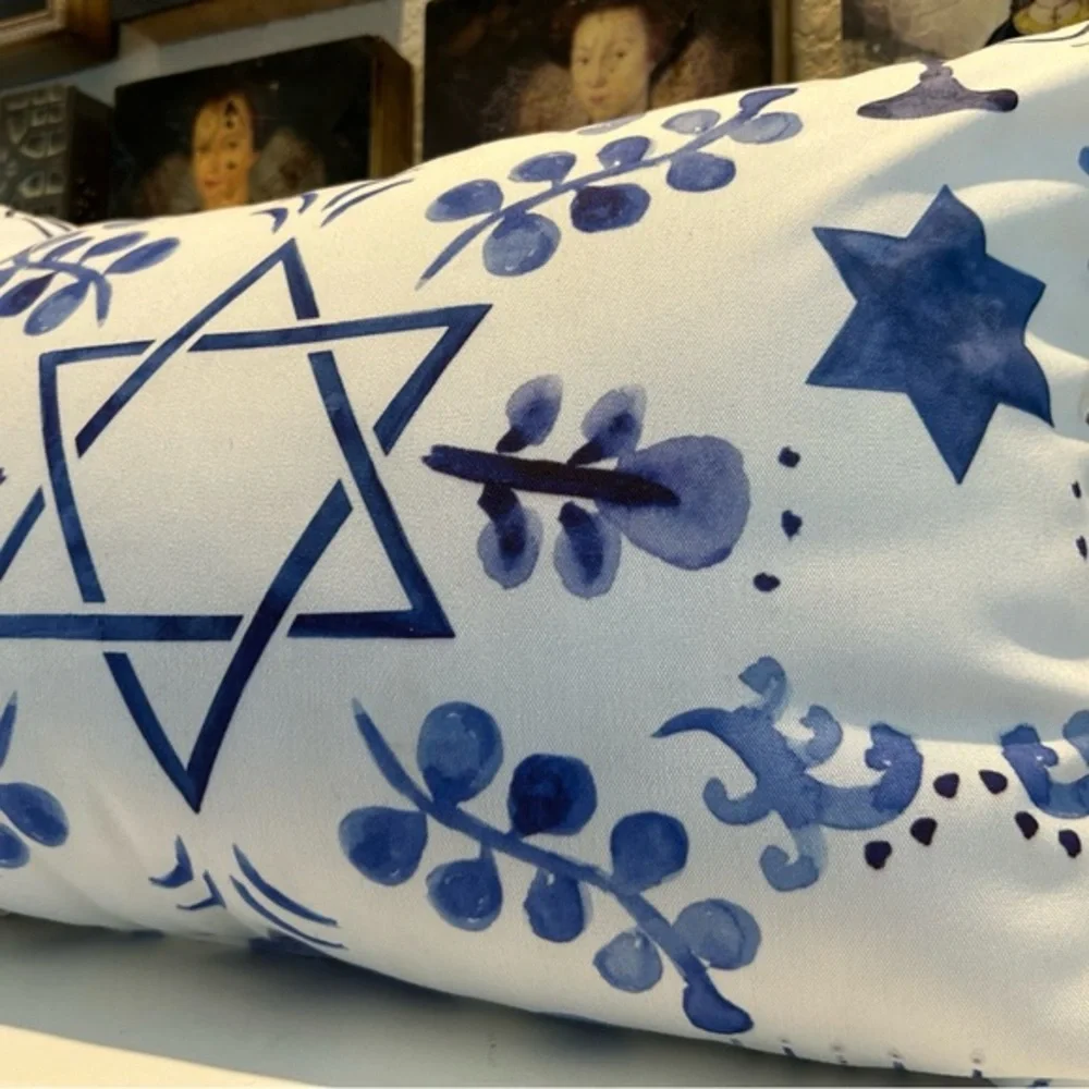 One Bella Casa‎ Love & Light Hanukkah Menorah Candle Decorative Filled Pillow